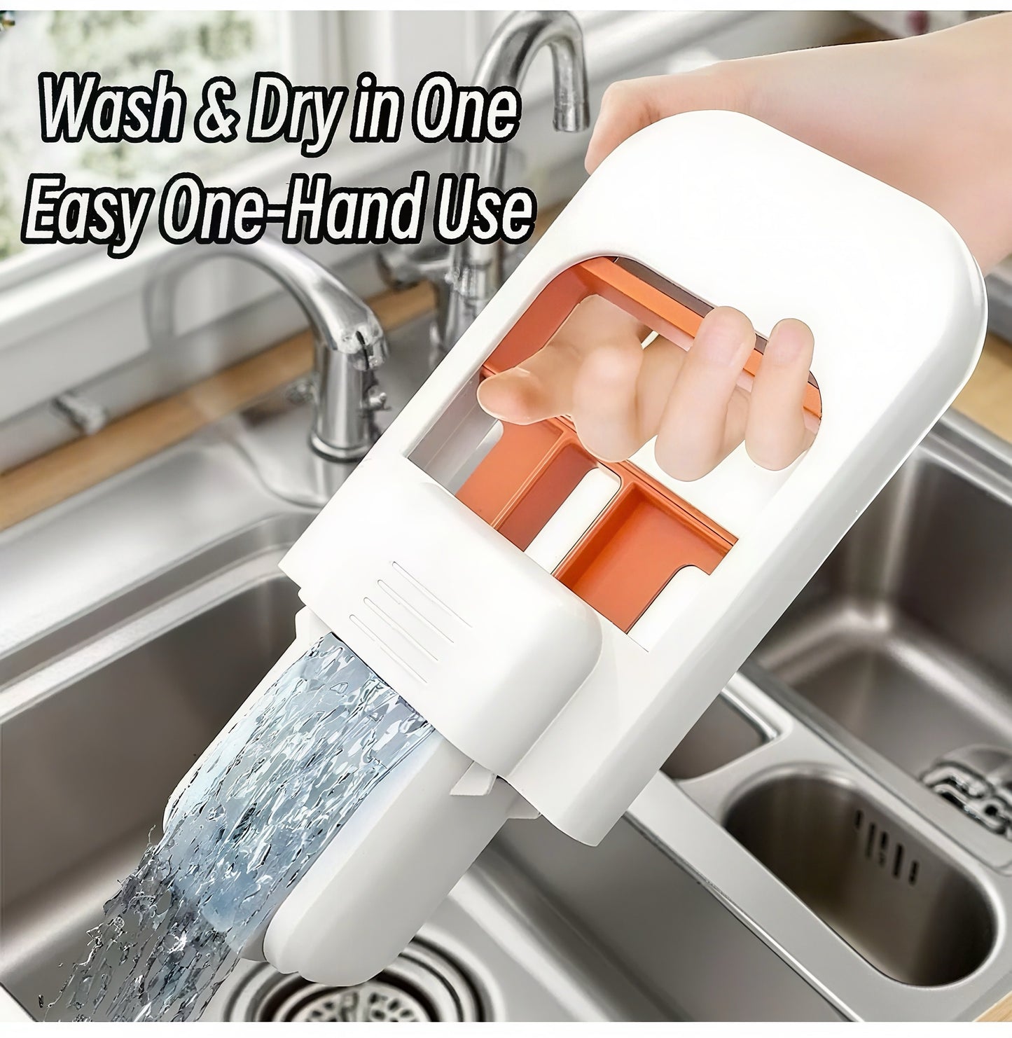 Mini Foldable Mop – Portable Squeeze Water Wiper for Kitchen & Bathroom Cleaning