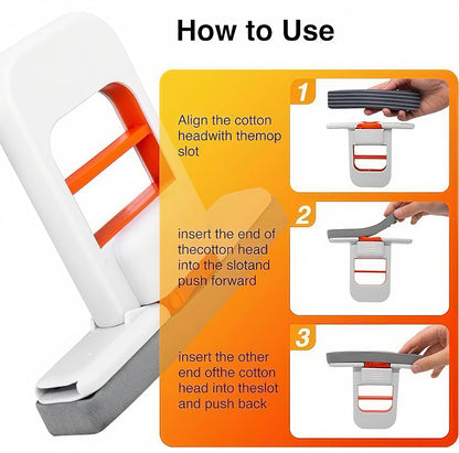 Mini Foldable Mop – Portable Squeeze Water Wiper for Kitchen & Bathroom Cleaning