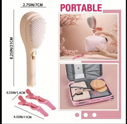 Scalp Massage Comb with One-Click Retractable Handle - Anti-Static, Self-Cleaning, Easy Detangling for All Hair Types, Ideal for Scalp Massage and Hair Care, Hair Care Essentials