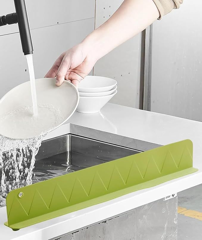 Silicone Sink Splash Guard for Kitchen - Multicolour Dishwashing Barrier with Suction Base