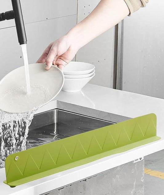 Silicone Sink Splash Guard for Kitchen - Multicolour Dishwashing Barrier with Suction Base