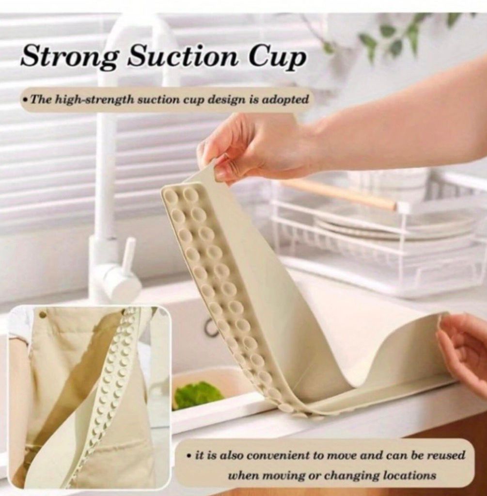 Silicone Sink Splash Guard for Kitchen - Multicolour Dishwashing Barrier with Suction Base