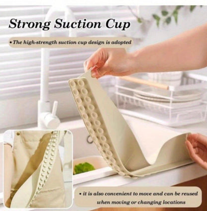 Silicone Sink Splash Guard for Kitchen - Multicolour Dishwashing Barrier with Suction Base