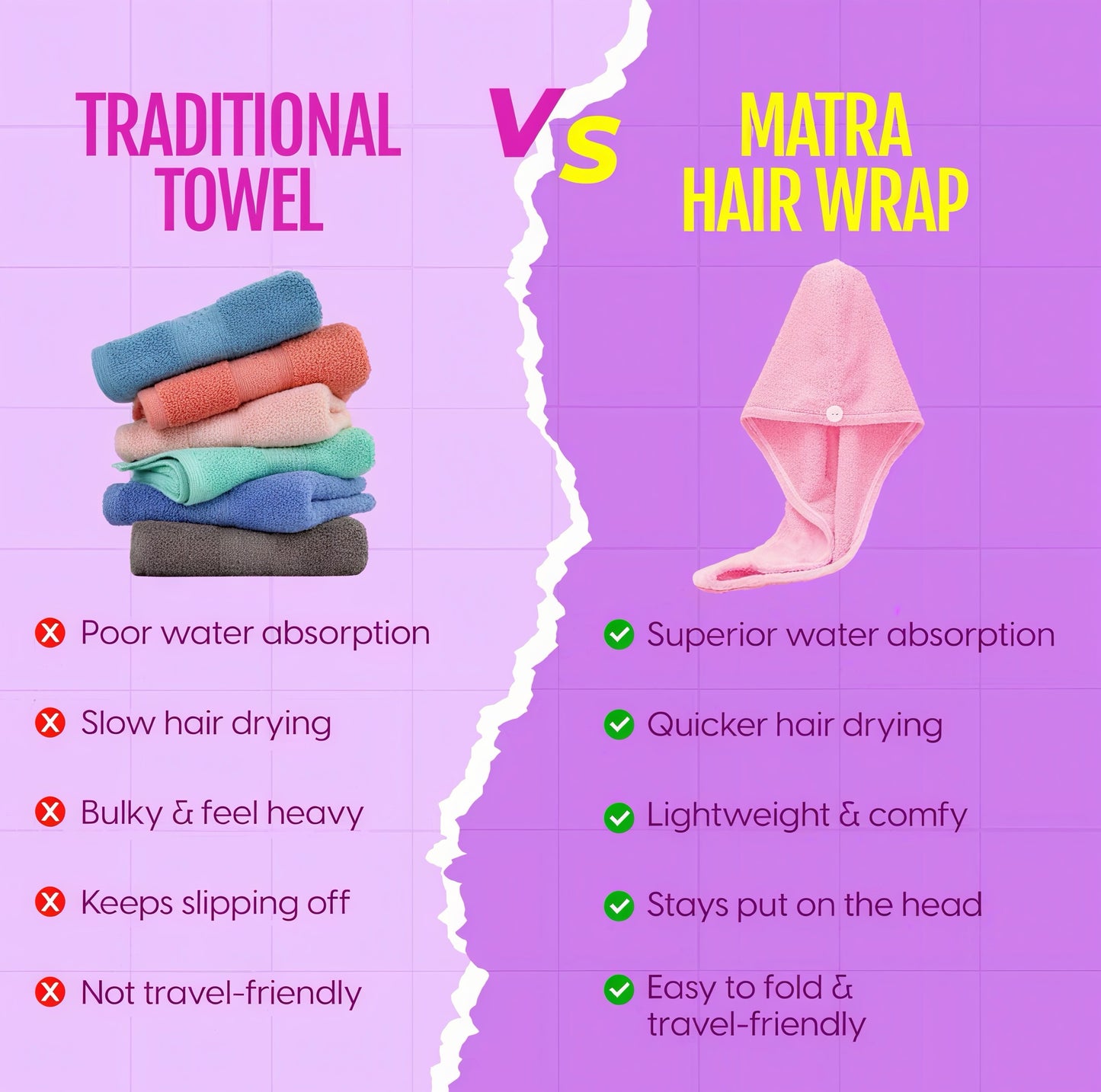 Soft Microfiber Hair Drying Towel
