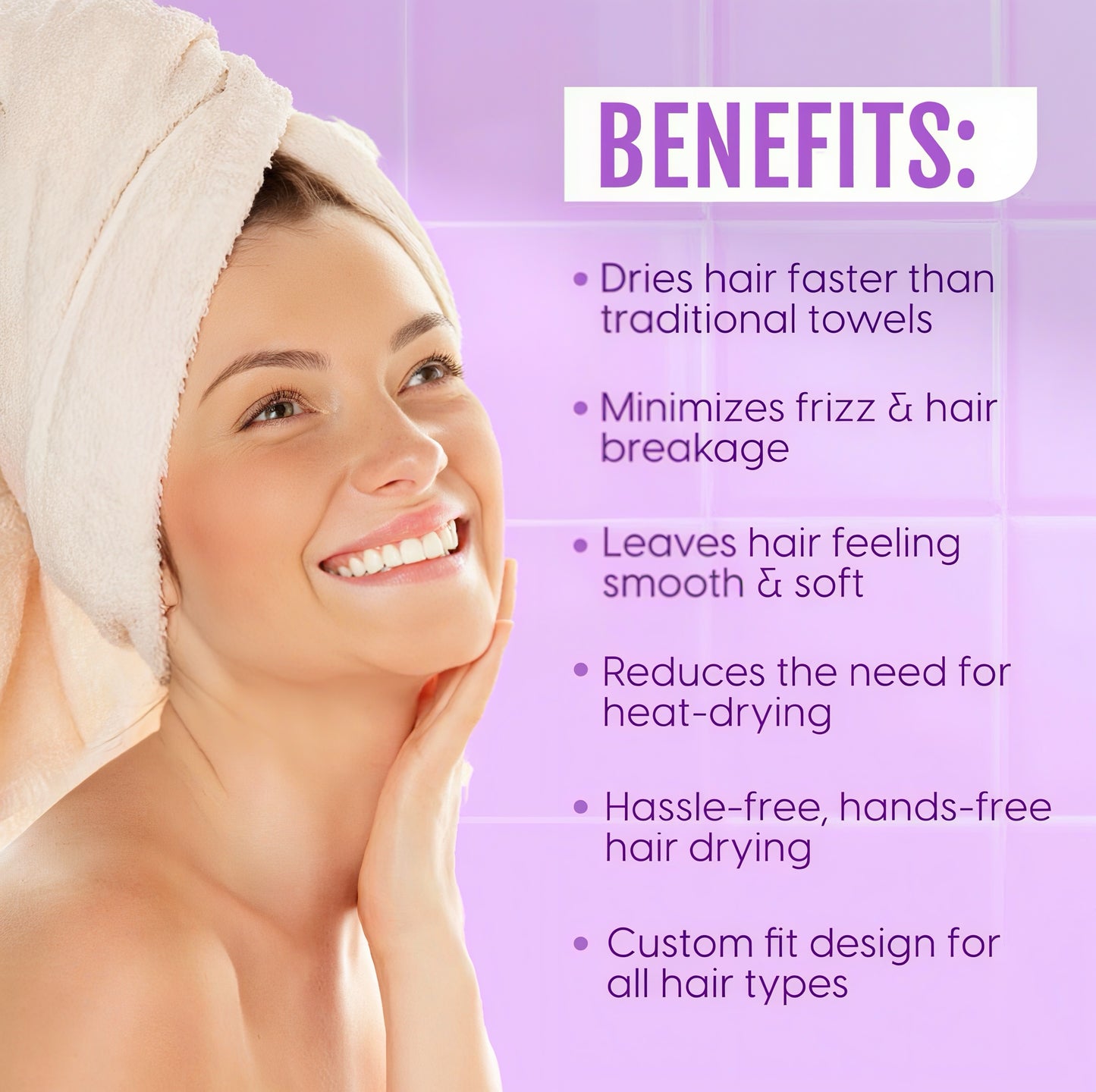 Soft Microfiber Hair Drying Towel